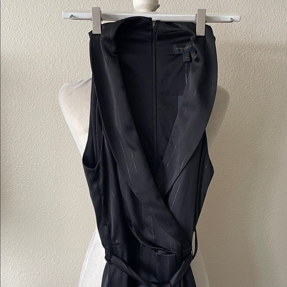 Donna Karan - V-neck Pinstripe Jumpsuit - Picture 5 of 9